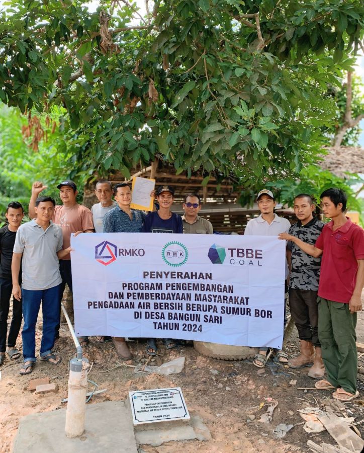 PT TBBE Afiliasi RMKO Beri Bantuan 4 unit Sumur Bor untuk Masyarakat di kecamatan Guunung Megang