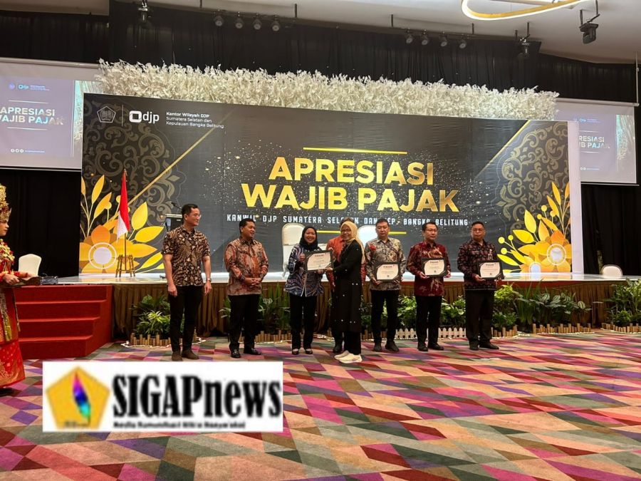 PTBA Sabet Penghargaan dari Kanwil DJP Sumsel Babel