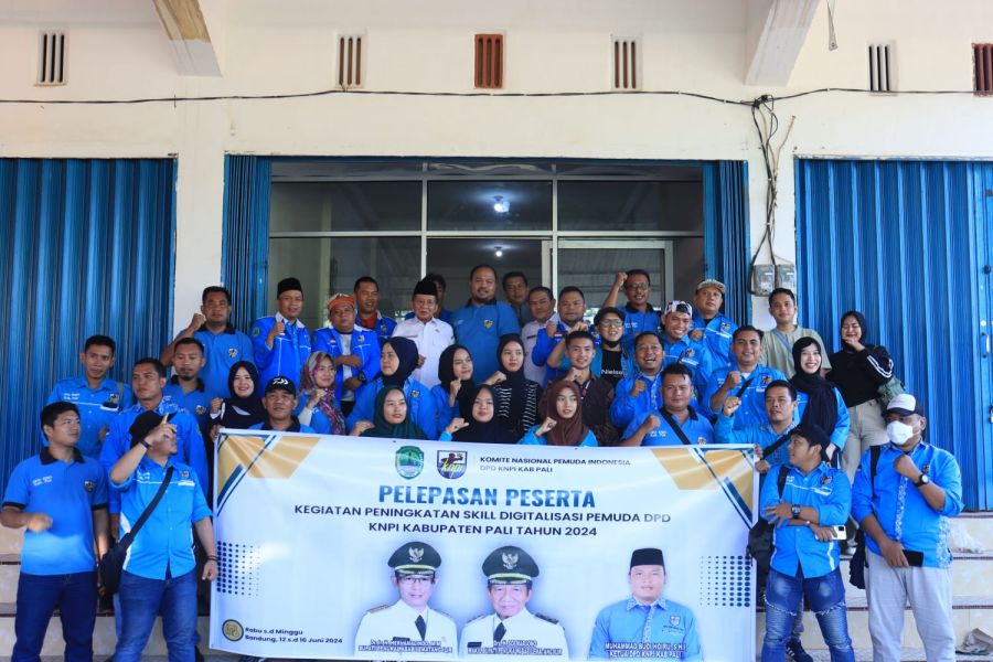 Puluhan Pemuda DPD KNPI PALI Di Lepas Wabup Ikuti Pelatihan Digitalisasi