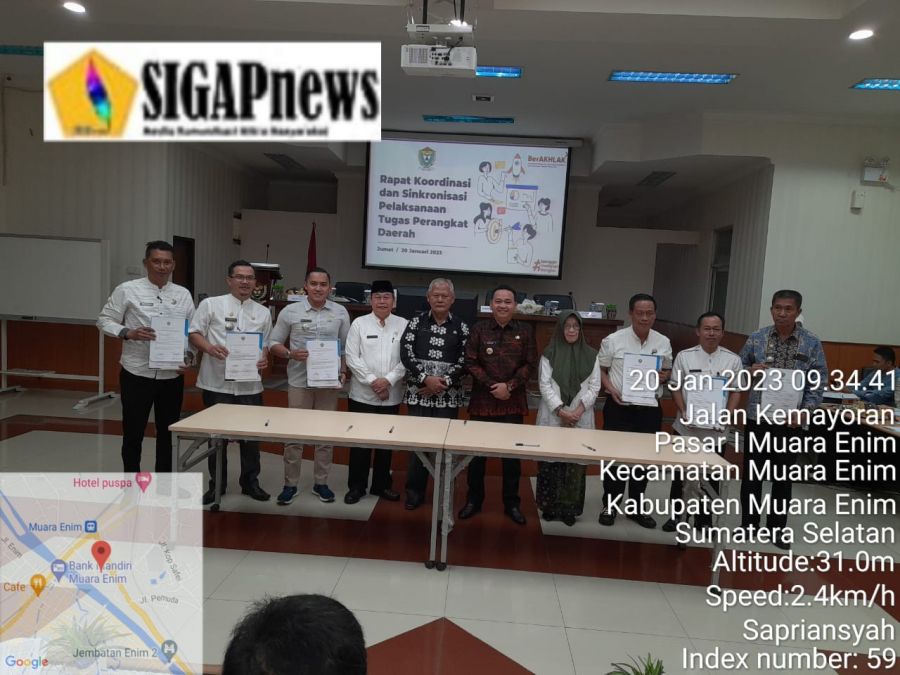 Rakor dan Sinkronisasi Pelaksaan Tugas Perangkat Daerah Kab. Muara Enim Th 2023