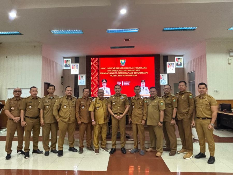 Rapat Fasilitas Dan Mediasi Forum Kades, BPD Rambang Niru Bersama PT MHP