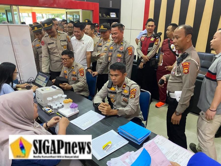 Ratusan Personel Polres Muara Enim Cek Kesehatan Secara Berkala