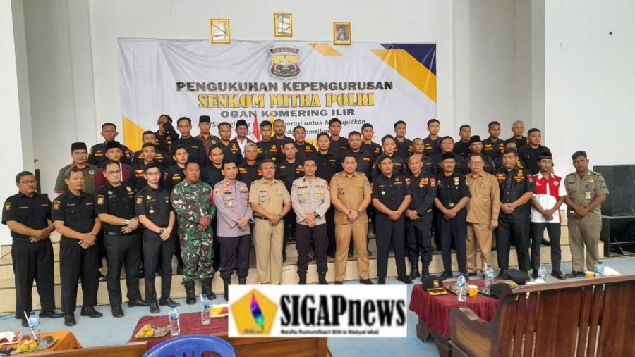 Resmi Dikukuhkan, Pengurus Senkom Mitra Polri Ogan Komering Ilir Diminta Terus Jalin Sinergisitas