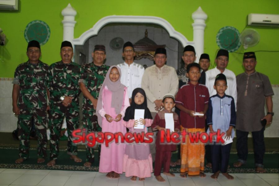 Sambangi dan Silaturahmi Warga Desa Sido Mulyo, Dandim 0404/Muara Enim Laksanakan Safari Ramadhan