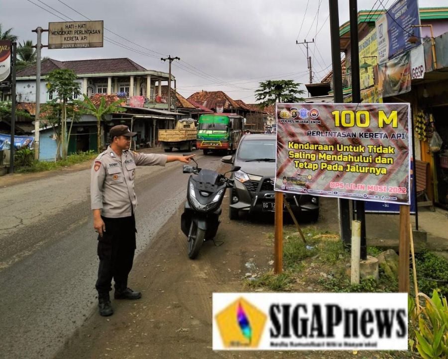 Polres Muara Enim, Himbau Pengendara Agar Tidak Saling Mendahului Terkhusus Direl Perlintasan KA