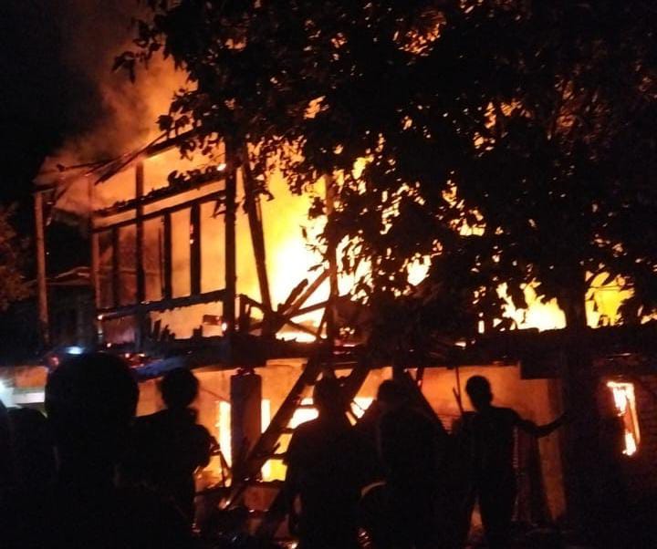 Satu Unit Rumah Ludes Terbakar di Desa Tanjung Bulan Tanjung Agung