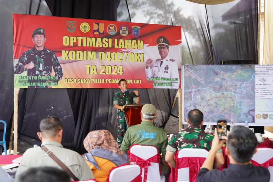 Sebagai Komitmen Kepada Pemerintah, Pangdam ll/Swj Mengoptimalisasi Lahan Untuk Masyarakat OKI