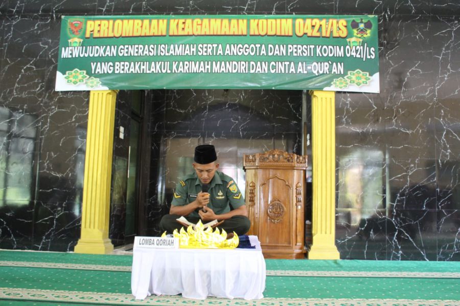 Semarakkan Bulan Suci Ramadan, Kodim 0421/LS Gelar Perlombaan Keagamaan