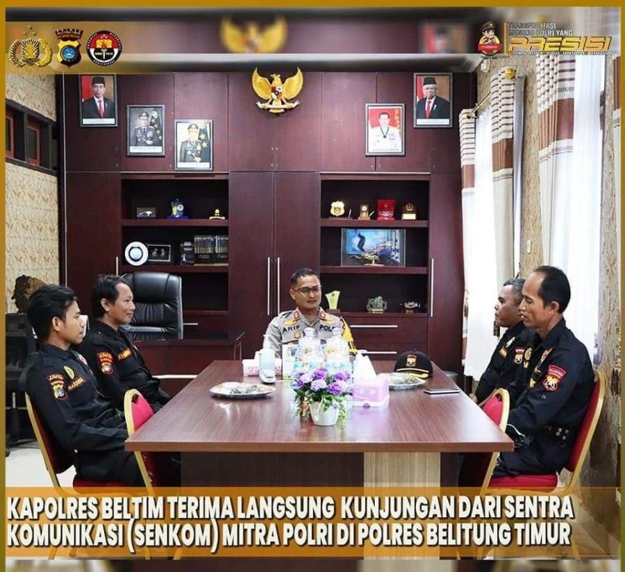Kapolres Belitung Timur Disambut Hormat Saat Berkomunikasi SDC Senkom