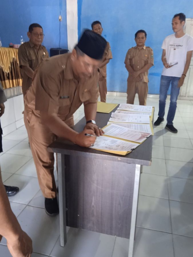 Sukses Gelar Deklarasi, Plt Camat Gunung Megang Pesan Sukseskan Pilkades Damai & Independen