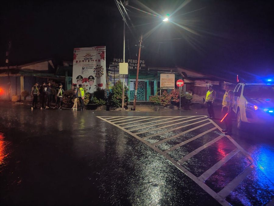 Tak Kenal Cuaca Hujan, Polres PALI tetap Laksanakan KRYD Fokus Pada 3C