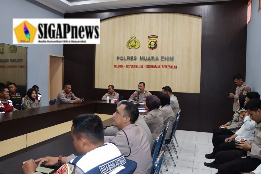 Tingkatkan Kemampuan, Personil Polres Muara Enim Gelar Pelatihan Bidang Pelayanan dan Operator Sosia