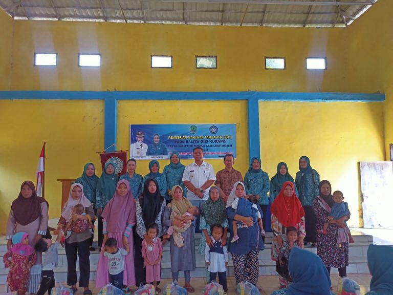 TP.PKK PALI Sebar Makanan Tambahan Untuk Balita Gizi Kurang, Untuk Mencegah Stunting