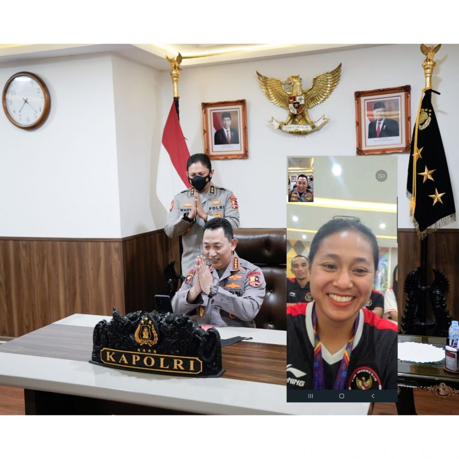 Vidio Call Pesepeda Peraih Medali Sea Games, Kapolri: Indonesia Sangat Bangga