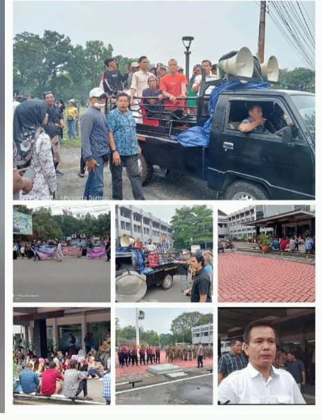 Warga Gunung Megang Dalam Gelar Aksi Depan Kantor Bupati, Perjuangkan Suara Hati Warga