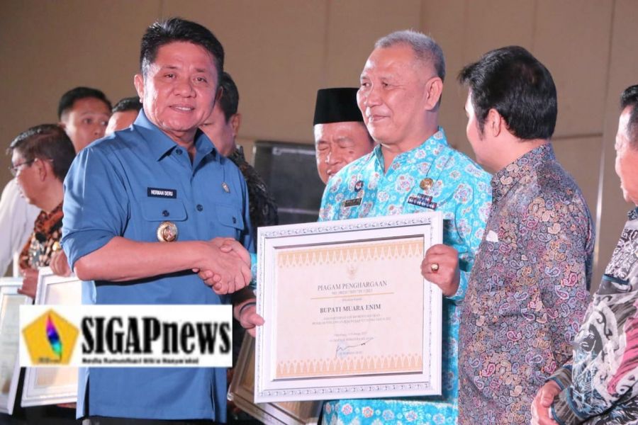 Waw, Muara Enim Terima Penghargaan 100% Pemutakhiran Pendataan Keluarga se-Sumsel
