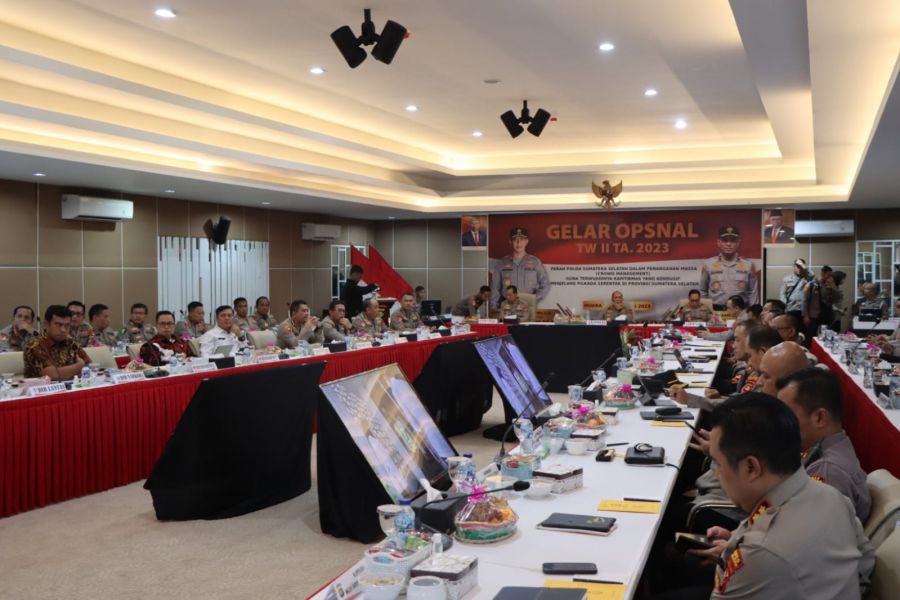 Wujudkan Kamtibmas Jelang Pemilu Serentak, Polda Sumsel Gelar Opsnal TW.II TA 2023 di Tanjung Enim